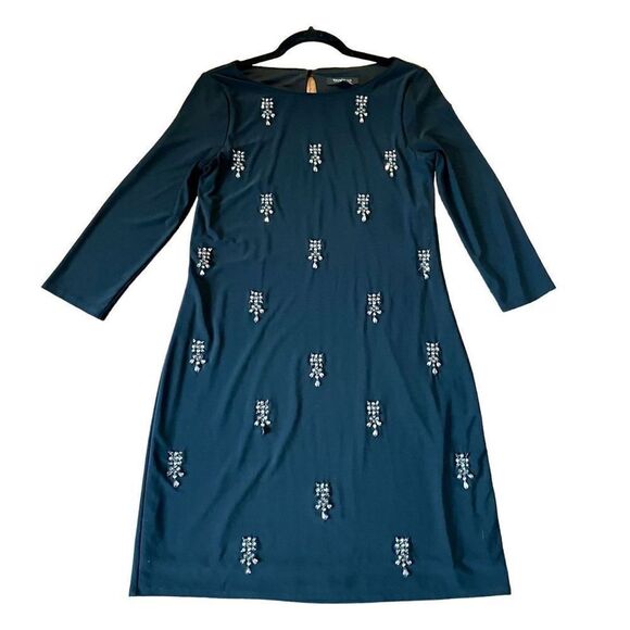 White House black market black jewel front shift dress small - Picture 1 of 9